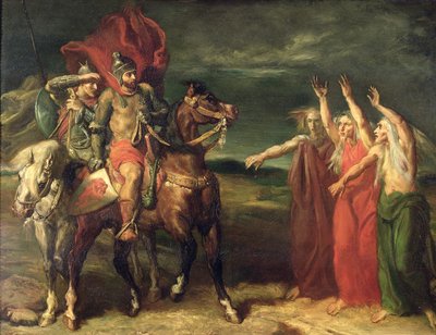Macbeth e le tre streghe, 1855 da Théodore Chassériau